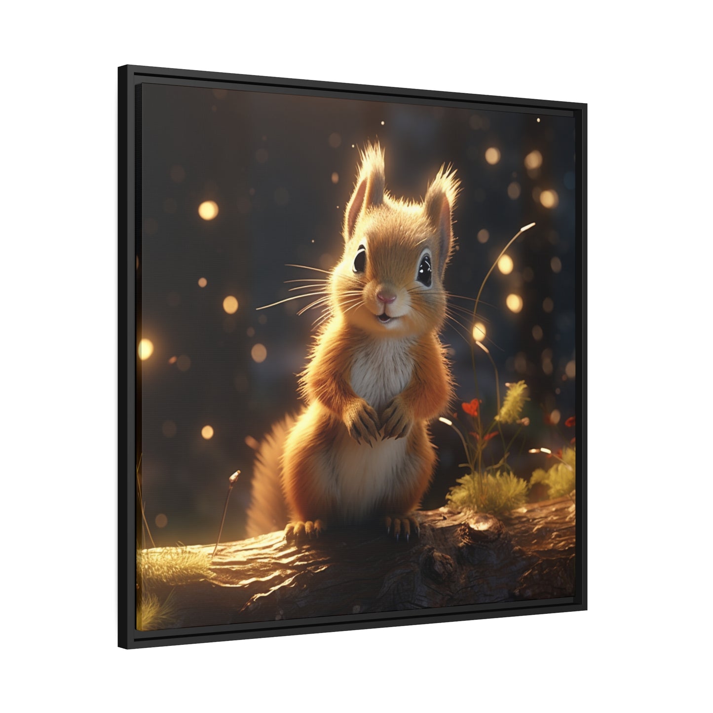 Baby Squirrel Framed Wall Canvas