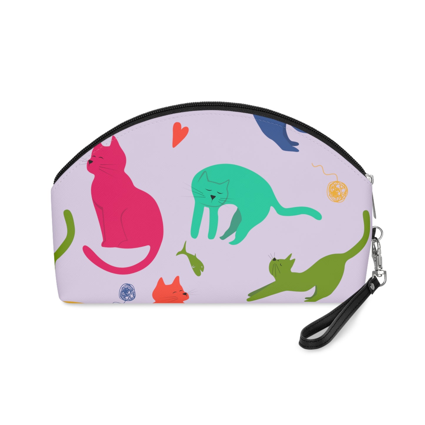 Vibrantly Colored Cats Makeup Bag – Purple