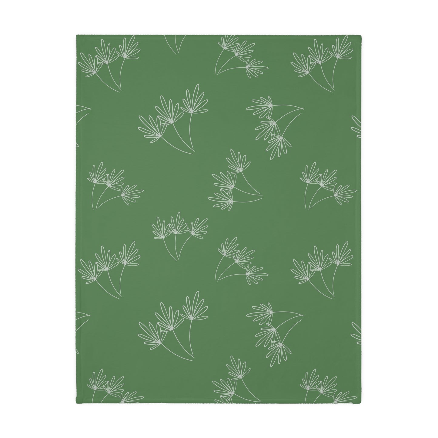 Cats and Flowers/Leafy Whimsy Blanket - Green