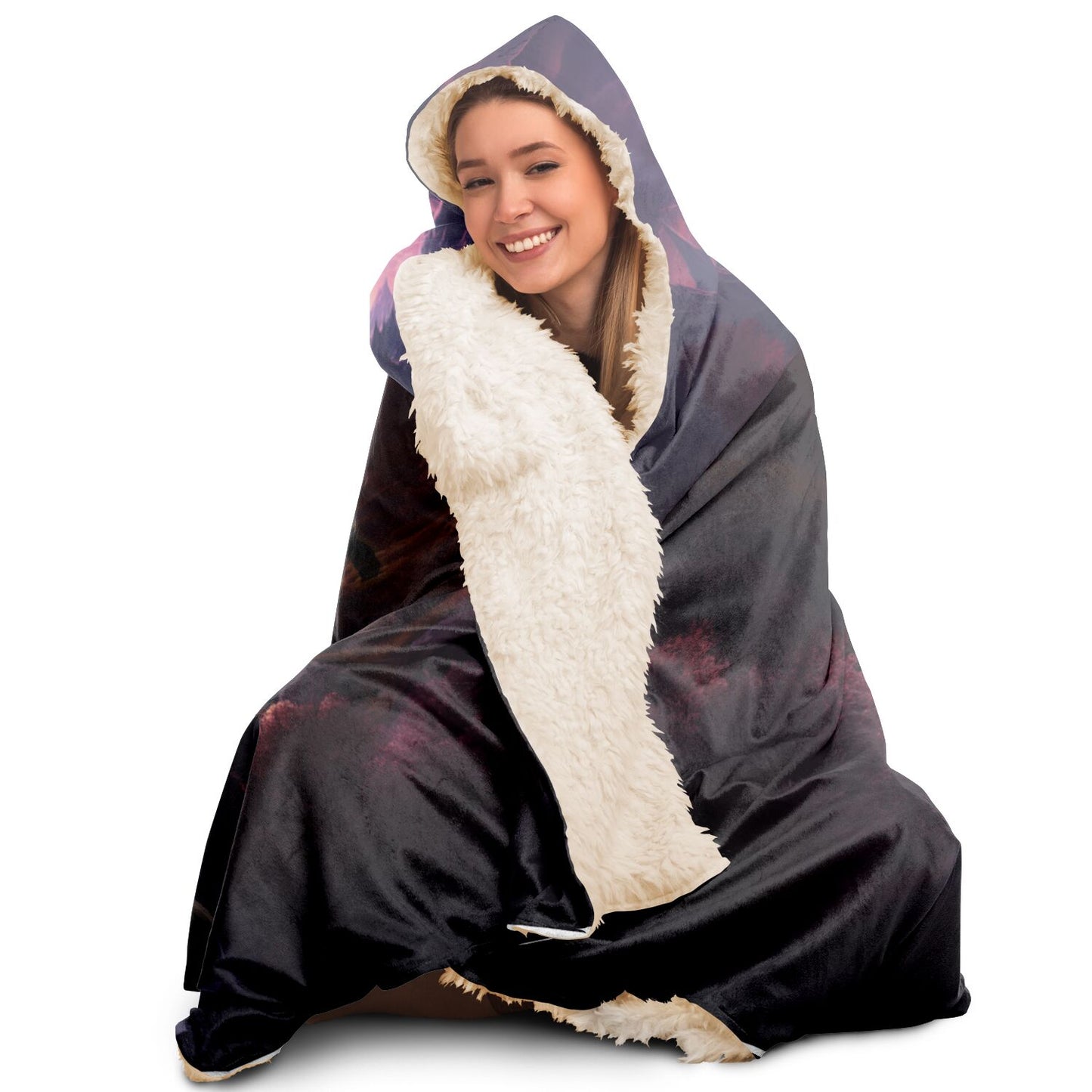 Cats in an Enchanted Realm - Hooded Blanket