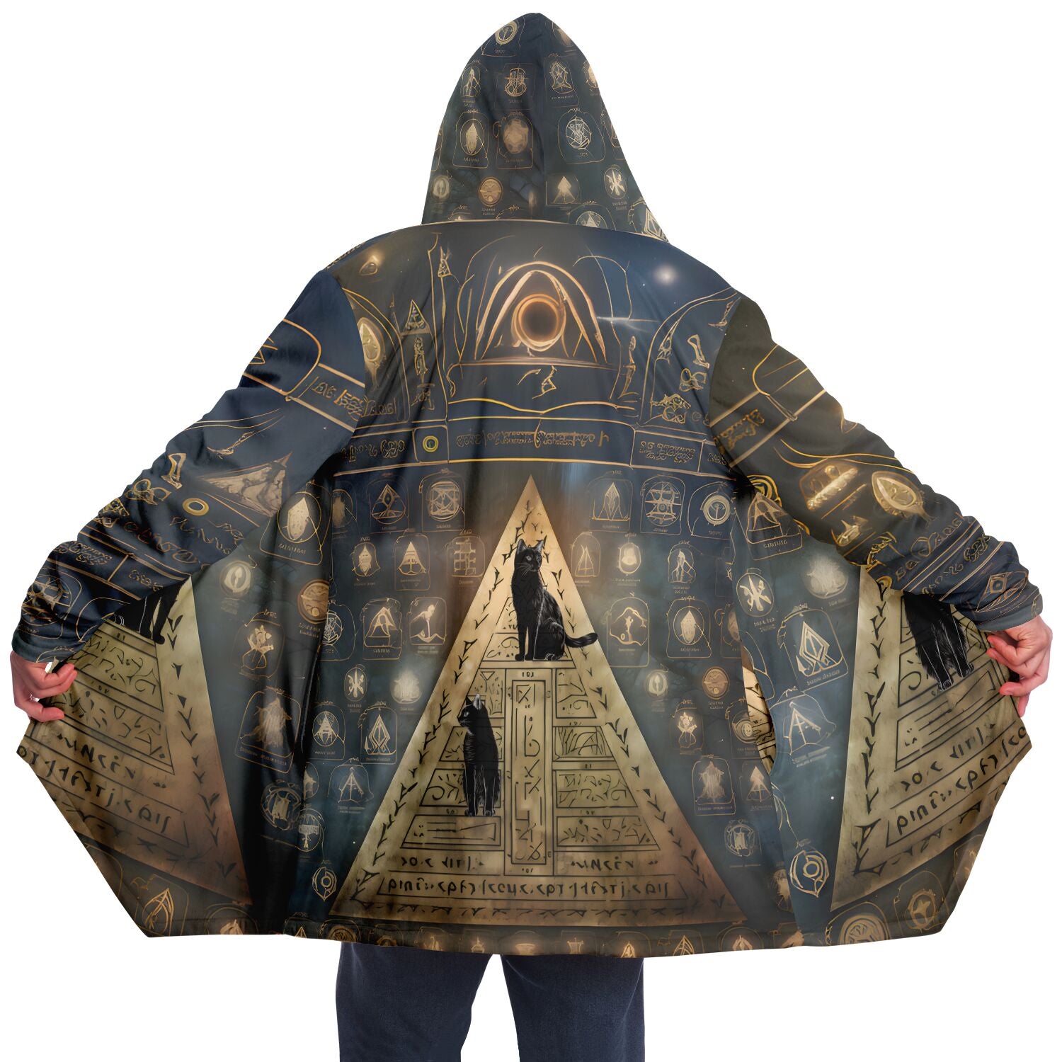 Cats at The Mystical Pyramid - Fleece Lined Cloak