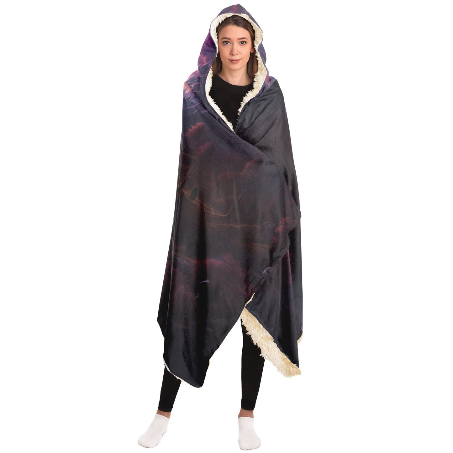 Cats in an Enchanted Realm - Hooded Blanket