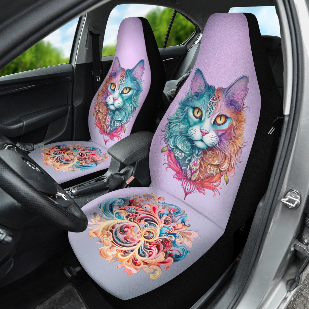 Multi-Color Cat Car Seat Covers