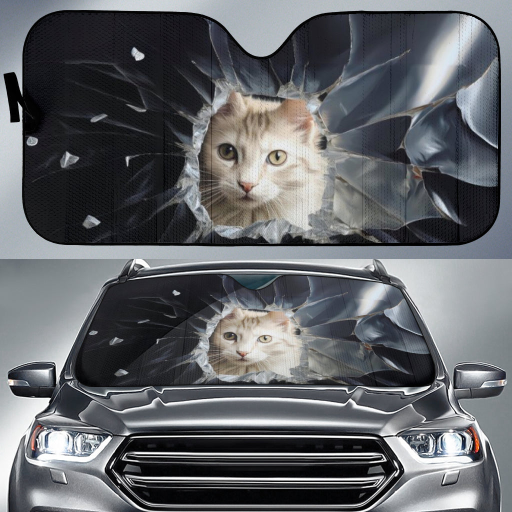 Cat's Gaze Sunshade - White Cat