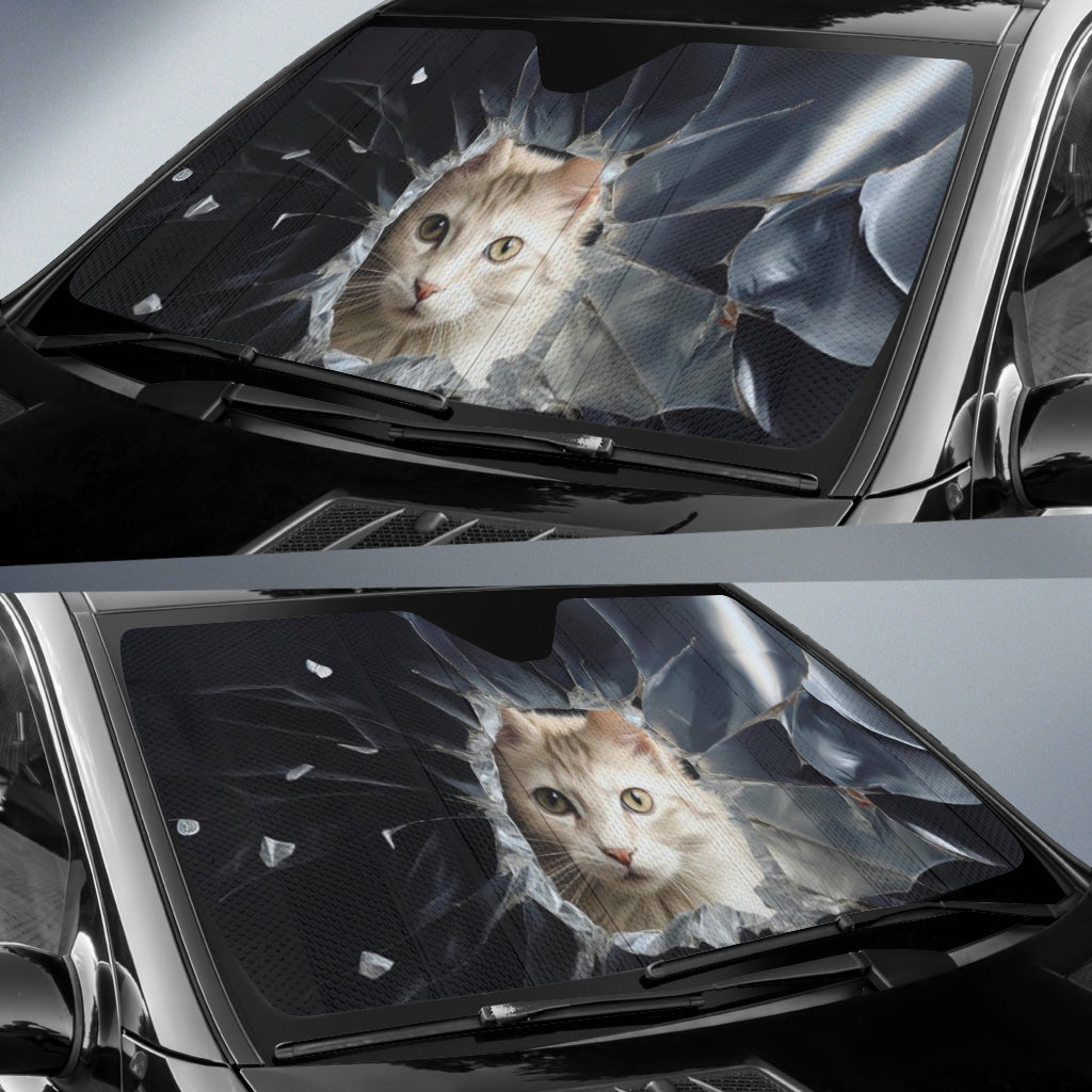 Cat's Gaze Sunshade - White Cat