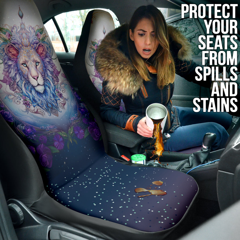 Pastel Lion and Stars Car Seat Covers